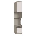 Ver mais imagens de Guarda Roupa Casal Modulado 6 Peças Elegance com Espelho Cinza/Niquel/Blanc