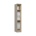 Ver imagem 6 de Guarda Roupa Casal Modulado 6 Peças Elegance com Espelho Cinza/Niquel/Blanc