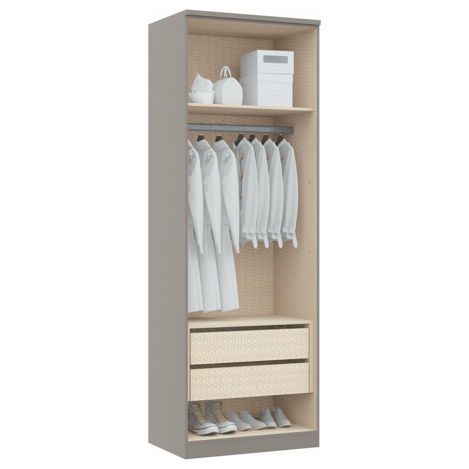 Guarda Roupa Casal Modulado 6 Peças Elegance com Espelho - 7