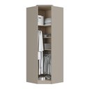 Ver imagem 4 de Guarda Roupa Casal Modulado 6 Peças Elegance com Espelho Cinza/Niquel/Blanc