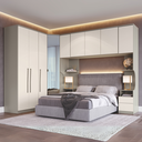 Ver imagem 1 de Guarda Roupa Casal Modulado 6 Peças Elegance com Espelho Cinza/Niquel/Blanc