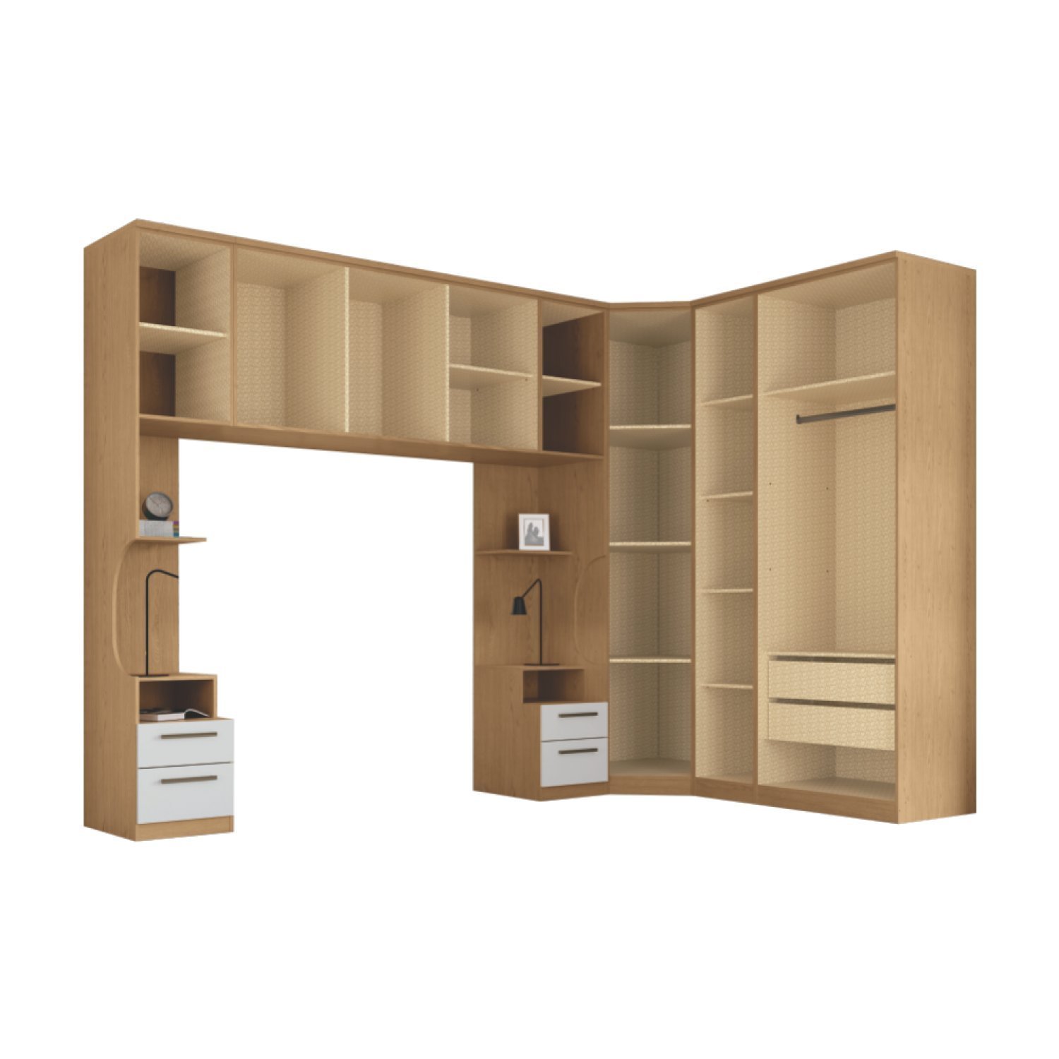  Guarda Roupa Casal Modulado 6 Peças Elegance - 2