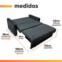 Ver imagem 5 de Sofá Cama 2 Lugares 1,40m com Almofadas Dani