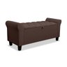 Recamier Baú Calçadeira para Cama Box Queen 150 Cm Dubai Suede Marrom - Lh Móveis - 10