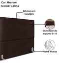 Ver imagem 4 de Cabeceira Casal 140 Cm com Frame Luna Corino Marrom Artte