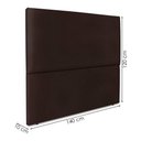 Ver imagem 3 de Cabeceira Casal 140 Cm com Frame Luna Corino Marrom Artte