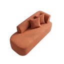 Ver imagem 6 de Sofá Orgânico Curvo Feijão Confortável Sala Estúdio Noma Bouclê Terracota Vimont Moveis