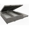 Cama Box Bau Queen Bipartido C/ Cama Auxiliar Suede 47x158x198 - Santo Box:cinza - 2