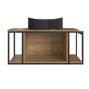 Ver imagem 5 de Gabinete Suspenso Para Banheiro 80Cm P1019 Mel Com Cuba Berlin Preta