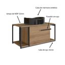 Ver mais imagens de Gabinete Suspenso para Banheiro 80cm P1019 Mel com Cuba Berlin Preto Marrom
