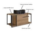 Ver mais imagens de Gabinete Suspenso Para Banheiro 80Cm P1019 Mel Com Cuba Berlin Preta