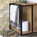 Ver imagem 6 de Gabinete Suspenso Para Banheiro 80Cm P1019 Mel Com Cuba Berlin Preta