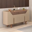 Ver imagem 3 de Aparador Buffet para Sala de Jantar 4 Portas 160cm Devon B02 Fendi Freijó - Lyam Decor