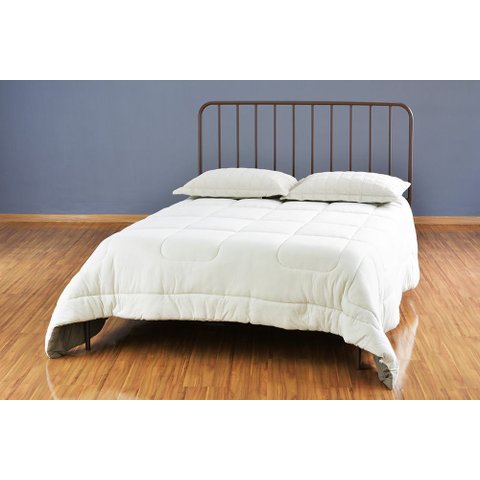 Cama de Ferro Vintage Queen Size - Peseira Reta Icamas Branco