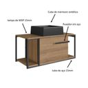 Ver imagem 6 de Gabinete Suspenso para Banheiro 80cm P1019 Mel com Cuba Ametista Preto Marrom