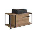 Ver imagem 2 de Gabinete Suspenso para Banheiro 80cm P1019 Mel com Cuba Ametista Preto Marrom