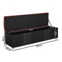Ver imagem 4 de Baú Organizador Fighter para Quarto Gamer 140cm Corino:preto e Vermelho