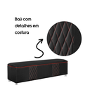 Ver imagem 5 de Baú Organizador Fighter para Quarto Gamer 140cm Corino:preto e Vermelho