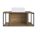 Ver imagem 3 de Gabinete Suspenso para Banheiro 80cm P1019 Mel com Cuba Ametista Branca Marrom/Preto