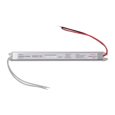 Fonte P/fita Slim 24w 2.0a 12v Biv-nordecor