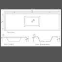 Ver imagem 3 de Pia Sintética para Cozinha 180cm X 55cm