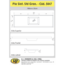 Ver imagem 4 de Pia Sintética para Cozinha 180cm X 55cm