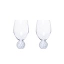Ver imagem 1 de Jogo 2 Taças para Vinho de Cristal e Mármore Branco 520ml 23110 Mart