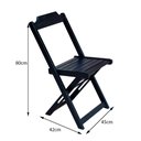 Ver imagem 2 de Kit 4 Jogos de Mesa Dobravel com 2 Cadeiras de Madeira 70x70 Ideal para Bar e Restaurante - Preto