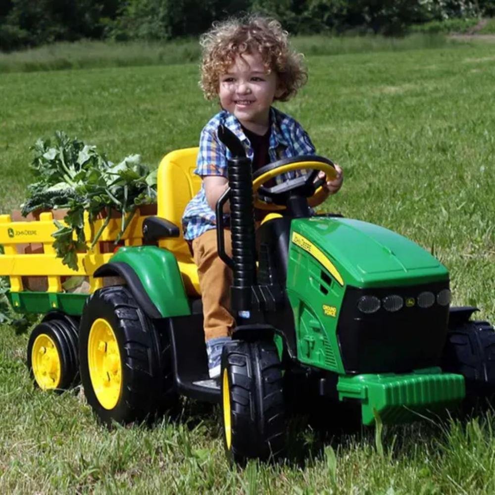 Trator Infantil Elétrico John Deere Ground Force Peg Pérego Verde - 3