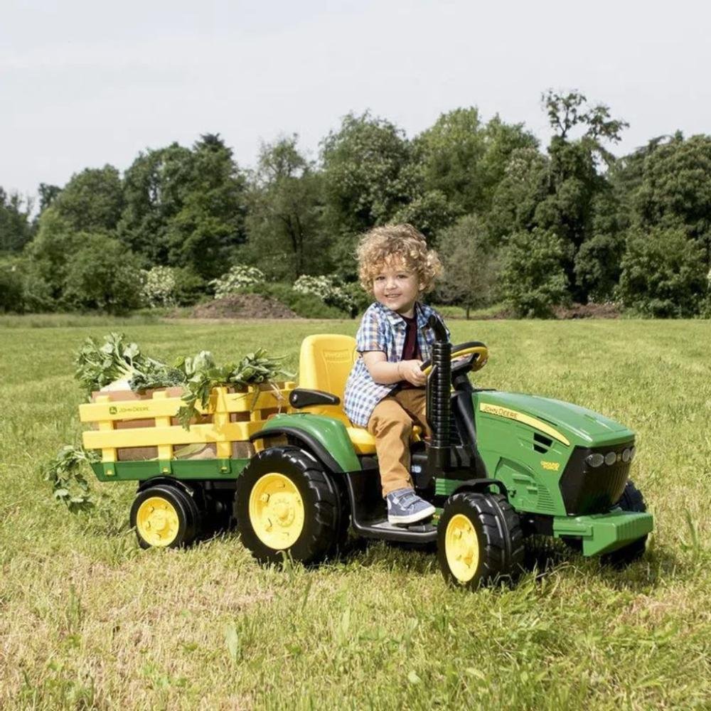 Trator Infantil Elétrico John Deere Ground Force Peg Pérego Verde - 2