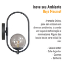 Ver imagem 7 de Arandela Parede ONLINE  PRETA Globo de Vidro FUME - 4124-3-FU