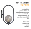 Ver imagem 7 de Arandela Parede ONLINE PRETA Globo de Vidro FUME - 4124-3-FU