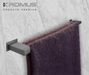 Ver imagem 5 de Toalheiro Duplo 80 cm Inox Grafite - Kromus RT0310-80G