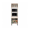 Ver imagem 4 de Paneleiro Armário Cozinha para Forno/Micro-Ondas 2 Portas Milano Multimóveis MP2393 - Vanilla