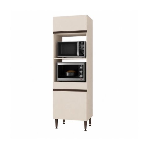 Paneleiro Armário Cozinha para Forno/Micro-Ondas 2 Portas Milano Multimóveis MP2393 - Vanilla