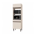Ver imagem 1 de Paneleiro Armário Cozinha para Forno/Micro-Ondas 2 Portas Milano Multimóveis MP2393 - Vanilla