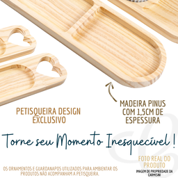 Conjunto Petisqueira Madeira com Ramequim Porta Molho - 5