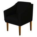 Ver imagem 2 de Poltrona Estofada Consultorio Clinica Davi Tecido Corino:preto
