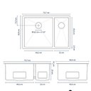 Ver imagem 3 de Cuba Dupla de Cozinha Inox Retangular 73x50 Cm Kai Bela Metais