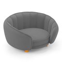 Ver imagem 6 de Mini Cama Poltrona Pet Lary Baby para Cachorro Veludo Cinza - Abmaza