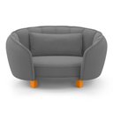 Ver imagem 1 de Mini Cama Poltrona Pet Lary Baby para Cachorro Veludo Cinza - Abmaza