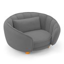 Ver imagem 7 de Mini Cama Poltrona Pet Lary Baby para Cachorro Veludo Cinza - Abmaza