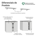Ver imagem 4 de Rack para TV até 70 Polegadas + Prateleiras 160cm Branco Vik Madesa 05