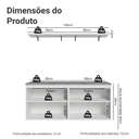 Ver imagem 3 de Rack para TV até 70 Polegadas + Prateleiras 160cm Branco Vik Madesa 05