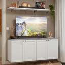 Ver imagem 1 de Rack para TV até 70 Polegadas + Prateleiras 160cm Branco Vik Madesa 05