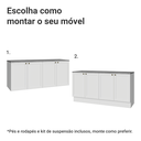 Ver imagem 5 de Rack para TV até 70 Polegadas + Prateleiras 160cm Branco Vik Madesa 05