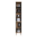 Ver imagem 4 de Armário Paneleiro 40cm 2 Portas Isabelle Preto/Freijó/Grafite