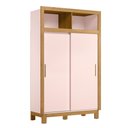 Ver imagem 3 de Guarda Roupa Infantil com 2 Portas de Correr Flora 5085 Rosa Qmovi