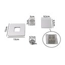 Ver imagem 4 de Kit Ducha 20x20 Slim C/ Desviador e Acabamento P/ Registro Monocomando Base Deca 4493 Preto Fosco