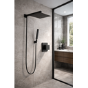 Ver imagem 3 de Kit Ducha 20x20 Slim C/ Desviador e Acabamento P/ Registro Monocomando Base Deca 4493 Preto Fosco